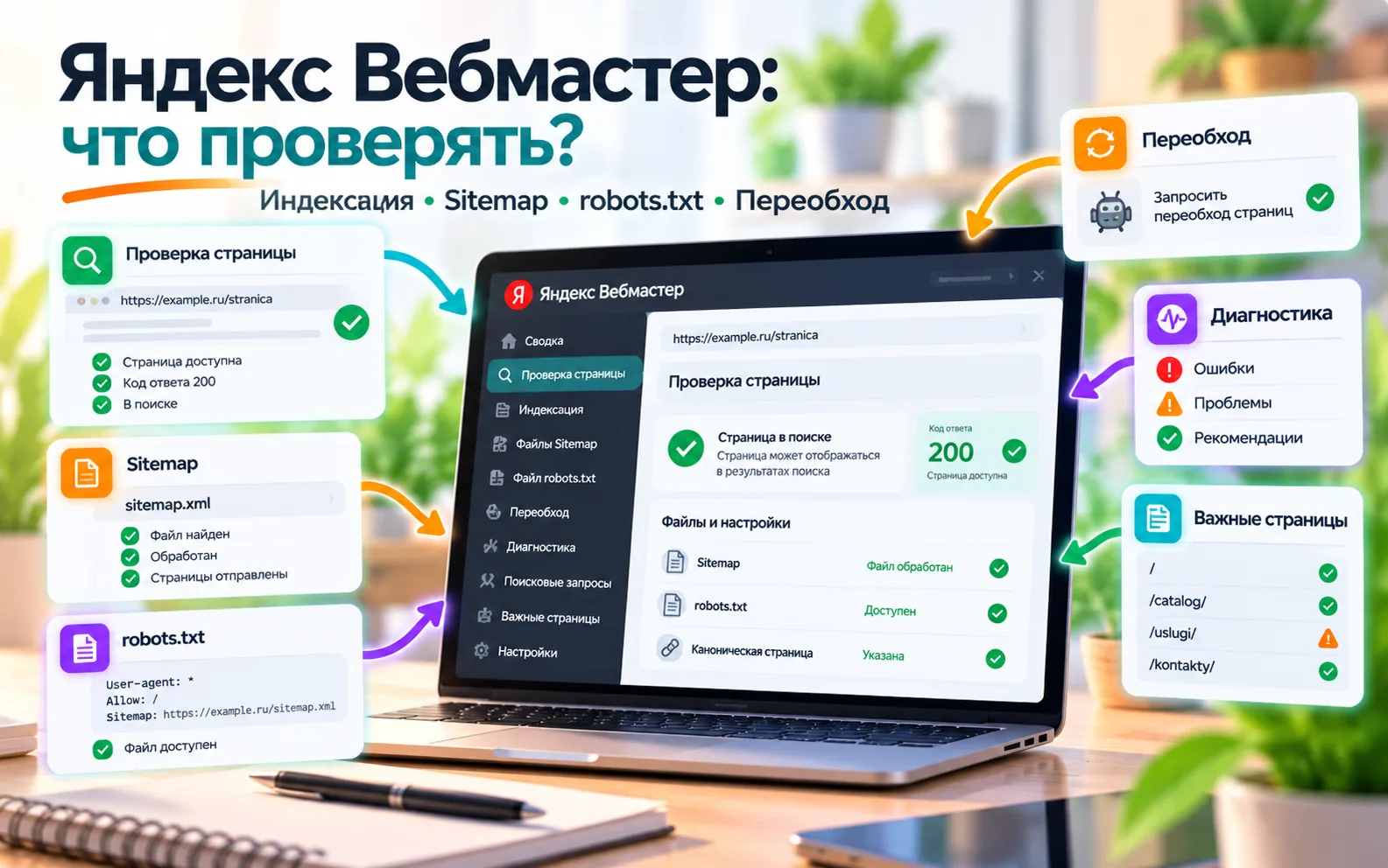 Яндекс Вебмастер: проверка страницы, sitemap.xml, robots.txt, переобход и диагностика сайта